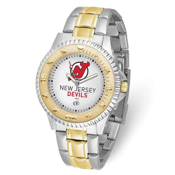 Gametime NHL New Jersey Devils Competitor Two-tone Stainless Steel Quartz Watch with Date