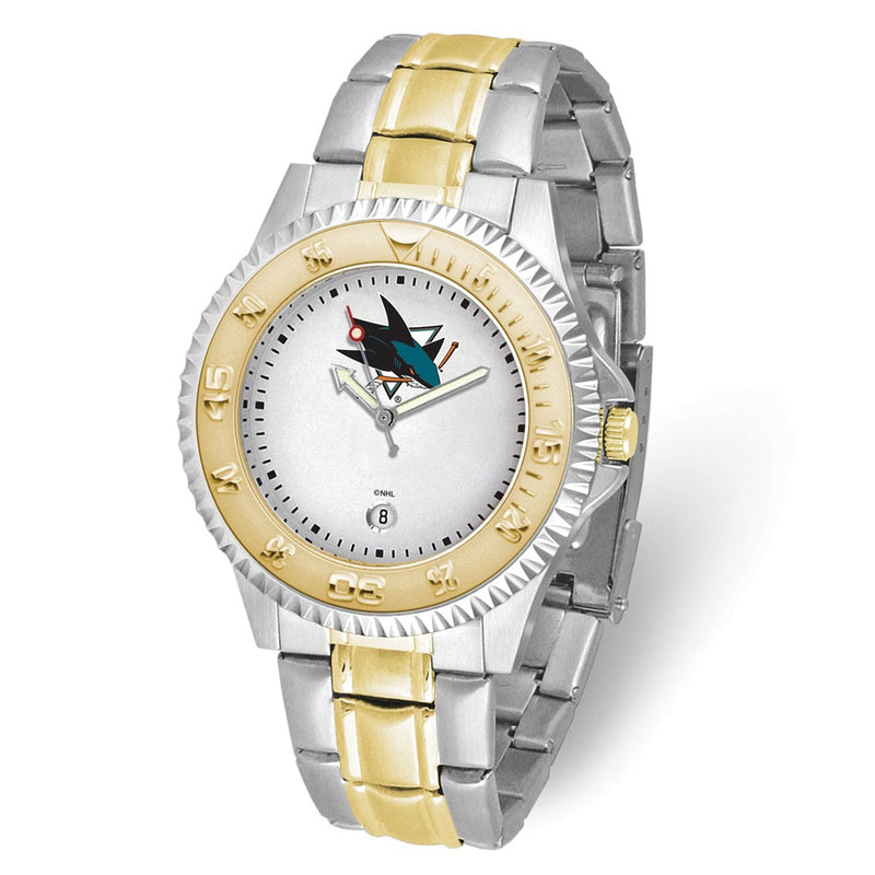 Gametime NHL San Jose Sharks Competitor Two-tone Stainless Steel Quartz Watch with Date