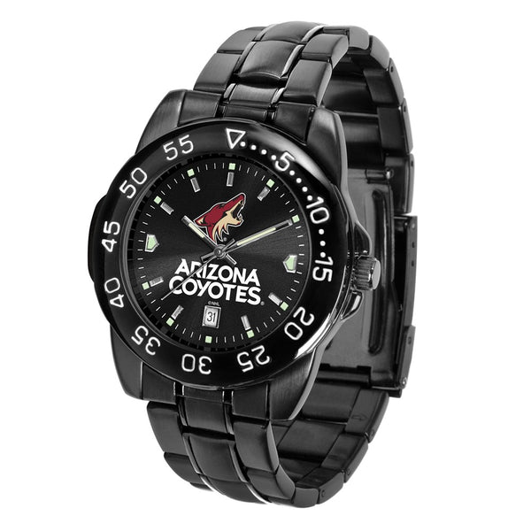 Gametime NHL Arizona Coyotes Fantom Gunmetal Finish Alloy Watch with Date