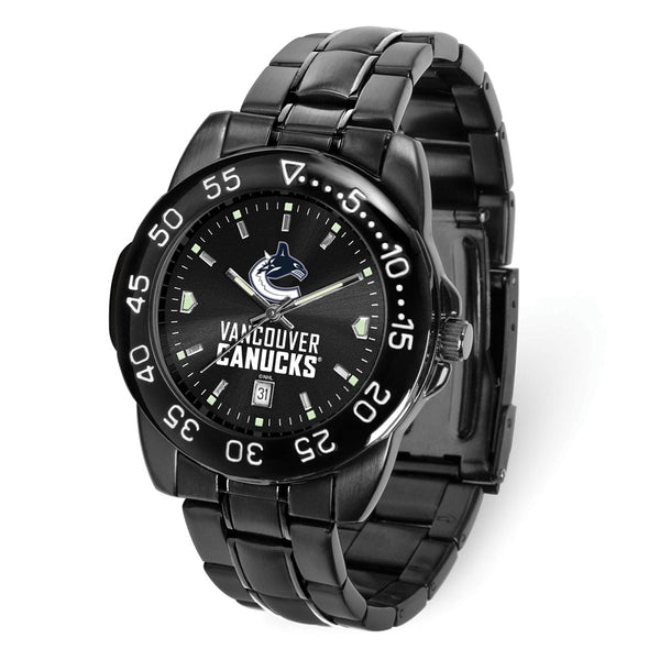 Gametime NHL Vancouver Canucks Fantom Gunmetal Finish Alloy Watch with Date