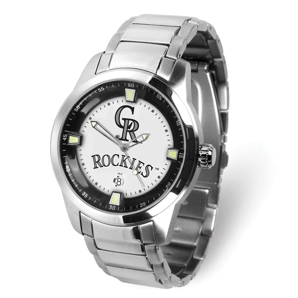 Gametime MLB Colorado Rockies Titan Stainless Steel Quartz Watch with Date