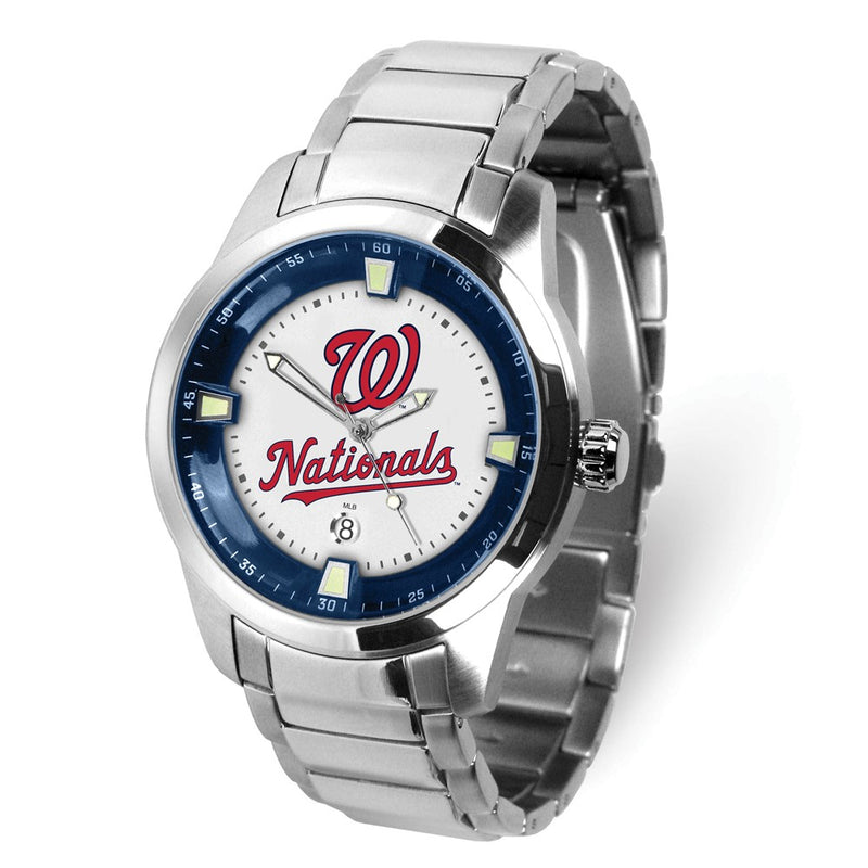 Gametime MLB Washington Nationals Titan Stainless Steel Quartz Watch with Date
