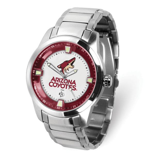 Gametime NHL Arizona Coyotes Titan Stainless Steel Quartz Watch with Date