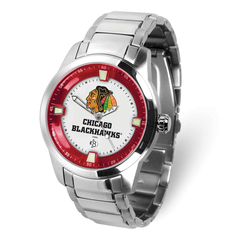 Gametime NHL Chicago Blackhawks Titan Stainless Steel Quartz Watch with Date