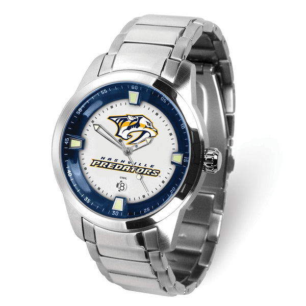 Gametime NHL Nashville Predators Titan Stainless Steel Quartz Watch with Date