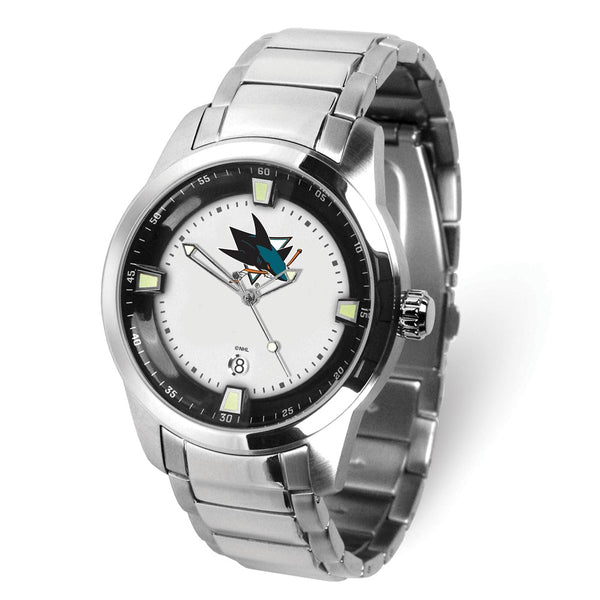 Gametime NHL San Jose Sharks Titan Stainless Steel Quartz Watch with Date