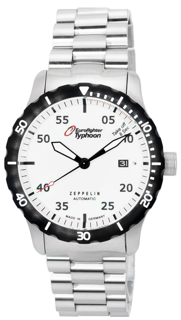 Zeppelin Eurofighter Typhoon Beige Luminous Dial Automatic Diver's 7268M-5 7268M5 200M Men's Watch