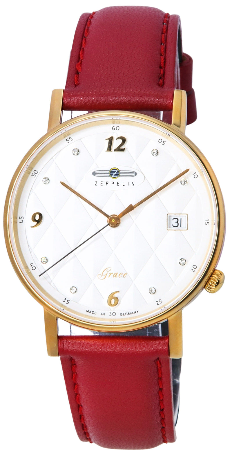 Zeppelin Grace Crystal Accents Silver Dial Quartz 74431nSet Women's Watch With Extra Strap