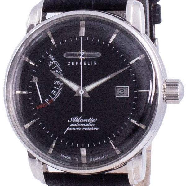 Zeppelin Atlantik Black Dial Leather Strap Automatic 8462-2 84622