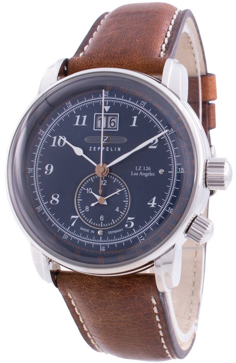 Zeppelin LZ126 Los Angeles 8644-3 86443 Quartz Pulsometer Men's Watch ...
