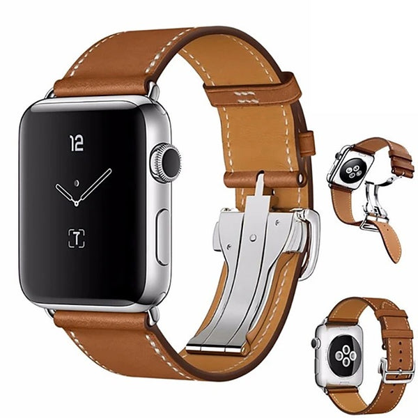 Apple Watch Series 6 Apple Butterfly Buckle Genuine Leather