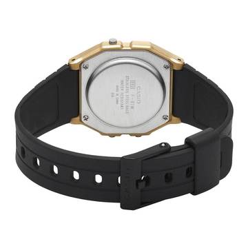 Casio F91WM-9A Men's Data Bank Quartz Watch with Resin Strap, Gold/Black
