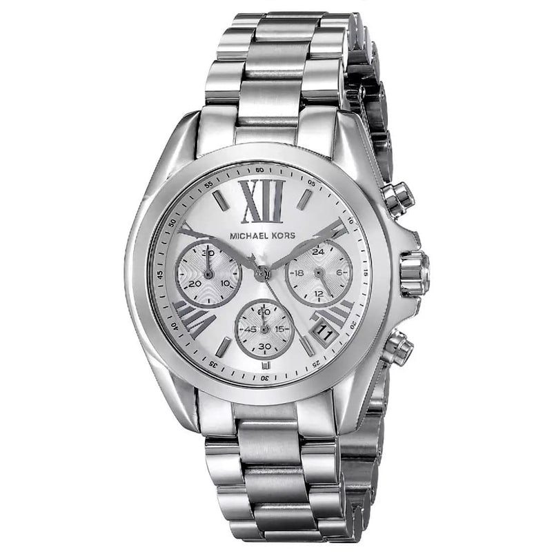 Michael Kors MK6174 Mini Bradshaw Ladies Stainless Steel Silver Tone Watch