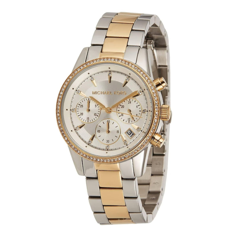 Michael Kors Women's MK6474 Ritz Two Tone Stainless Steel Chronograph Watch